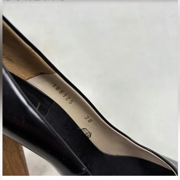 YSL Charlotte Court Shoe Wood Heel 105 Pump FW 2007 Runway Black Leather Pilati - Picture 6 of 14